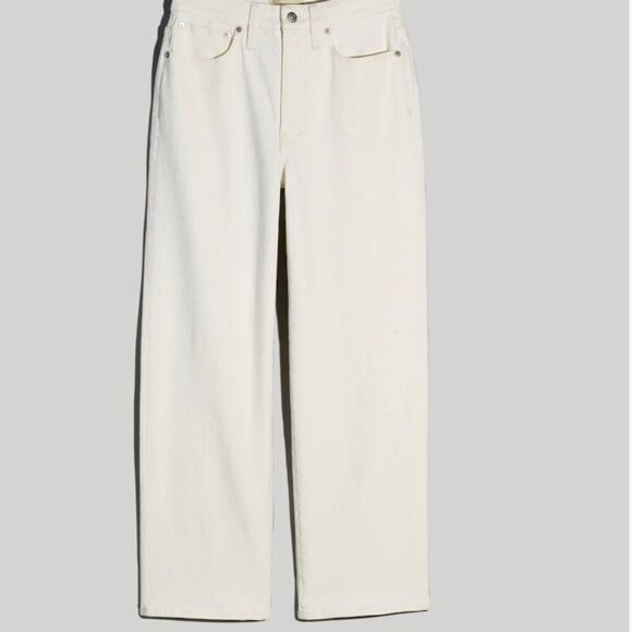 Madewell no825 Curvy 90s Straight ivory denim jeans NWT size 23 - Picture 6 of 12